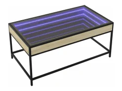 Mesa de centro con Infinity LED roble Sonoma 90x50x41 cm