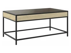 Mesa de centro con Infinity LED roble Sonoma 90x50x41 cm