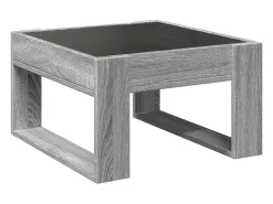 Mesa de centro con Infinity LED gris Sonoma 50x53x30 cm
