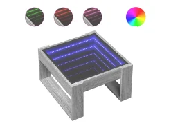 Mesa de centro con Infinity LED gris Sonoma 50x53x30 cm