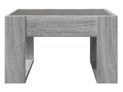 Mesa de centro con Infinity LED gris Sonoma 50x53x30 cm