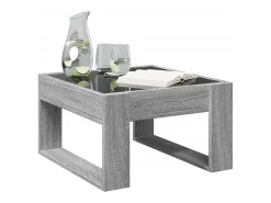 Mesa de centro con Infinity LED gris Sonoma 50x53x30 cm