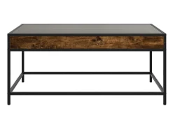 Mesa de centro con Infinity LED roble ahumado 90x50x41 cm