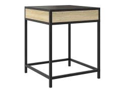 Mesa de centro con Infinity LED roble Sonoma 40x40x51 cm