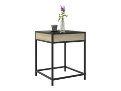 Mesa de centro con Infinity LED roble Sonoma 40x40x51 cm