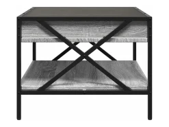 Mesa de centro con Infinity LED gris Sonoma 70x50x38 cm