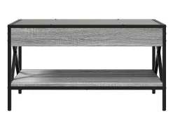 Mesa de centro con Infinity LED gris Sonoma 70x50x38 cm