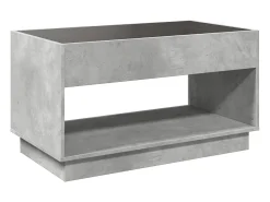 Mesa de centro con Infinity LED gris hormigón 90x50x50 cm