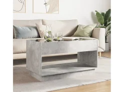 Mesa de centro con Infinity LED gris hormigón 90x50x50 cm