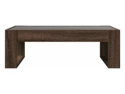 Mesa de centro con Infinity LED marrón roble 90x53x30 cm