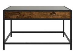 Mesa de centro con Infinity LED roble ahumado 70x50x41 cm