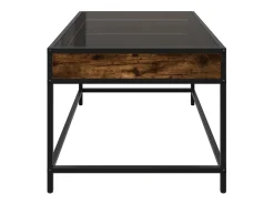Mesa de centro con Infinity LED roble ahumado 70x50x41 cm