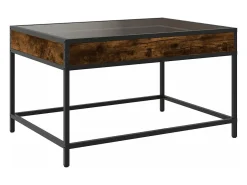 Mesa de centro con Infinity LED roble ahumado 70x50x41 cm
