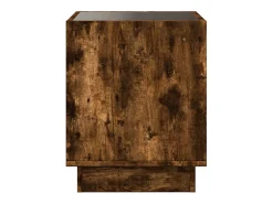 Mesa de centro con Infinity LED roble ahumado 50x50x50 cm