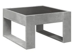 Mesa de centro con Infinity LED gris hormigón 50x53x30 cm