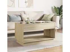 Mesa de centro con Infinity LED roble Sonoma 90x50x50 cm