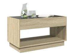 Mesa de centro con Infinity LED roble Sonoma 90x50x50 cm