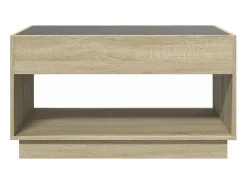 Mesa de centro con Infinity LED roble Sonoma 90x50x50 cm