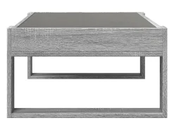 Mesa de centro con Infinity LED gris Sonoma 90x53x30 cm