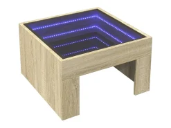 Mesa de centro con Infinity LED roble Sonoma 50x50x30 cm