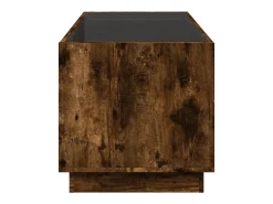 Mesa de centro con Infinity LED roble ahumado 70x50x50 cm