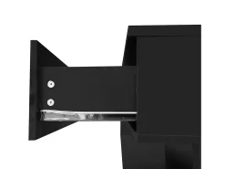 Mesa de centro con LED - vidrio y tableros de partículas - Negro