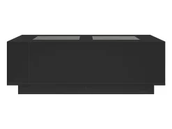 Mesa de centro con LED Infinity negra 116x69x40 cm