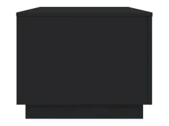 Mesa de centro con luces LED negro 90x50x40 cm