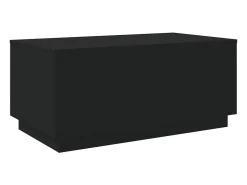 Mesa de centro con luces LED negro 90x50x40 cm