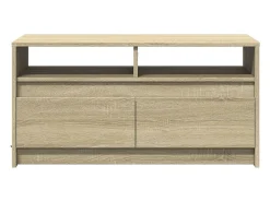 Mesa de centro con luces LED madera de ingeniería roble Sonoma
