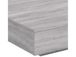 Mesa de centro con luces LED gris Sonoma 100x100x31 cm