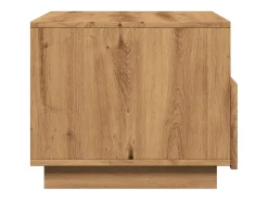 Mesa de centro con luces LED roble artesanal 50x49x40 cm
