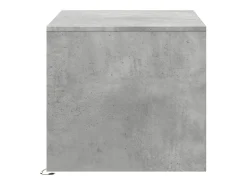 Mesa de centro con luces LED madera de ingeniería gris hormigón