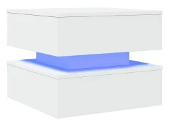 Mesa de centro con luces LED blanco 50x50x40 cm