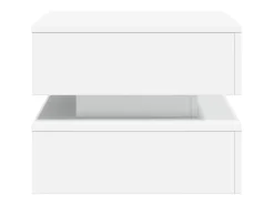 Mesa de centro con luces LED blanco 50x50x40 cm