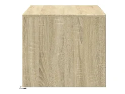 Mesa de centro con luces LED madera de ingeniería roble Sonoma