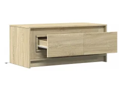 Mesa de centro con luces LED madera de ingeniería roble Sonoma