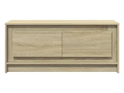 Mesa de centro con luces LED madera de ingeniería roble Sonoma