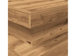 Mesa de centro con luces LED roble artisian 90x50x40 cm