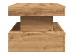 Mesa de centro con luces LED roble artisian 90x50x40 cm
