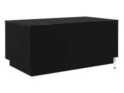 Mesa de centro con luces LED roble negro 90x50x40 cm