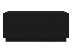Mesa de centro con luces LED roble negro 90x50x40 cm