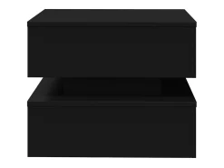 Mesa de centro con luces LED negro 50x50x40 cm