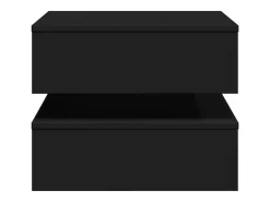 Mesa de centro con luces LED negro 50x50x40 cm