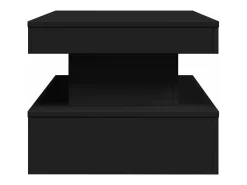 Mesa de centro con luces LED negro 90x50x40 cm