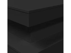 Mesa de centro con luces LED negro 90x50x40 cm