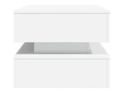 Mesa de centro con luces LED blanco 90x50x40 cm