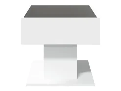 Mesa de centro con luz LED madera ingeniería blanca 70x50x45 cm