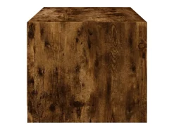 Mesa de centro con puertas de vidrio roble ahumado 68x50x42 cm