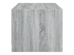Mesa de centro con puertas de vidrio gris Sonoma 68x50x42 cm